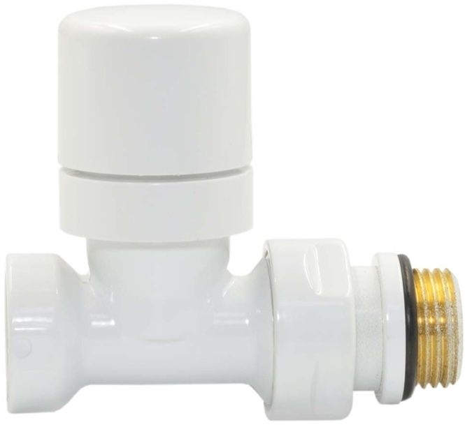 Кран радиаторный Carlo Poletti 1/2" прямой, белый V142710EF цена 1649 грн - фотография 2