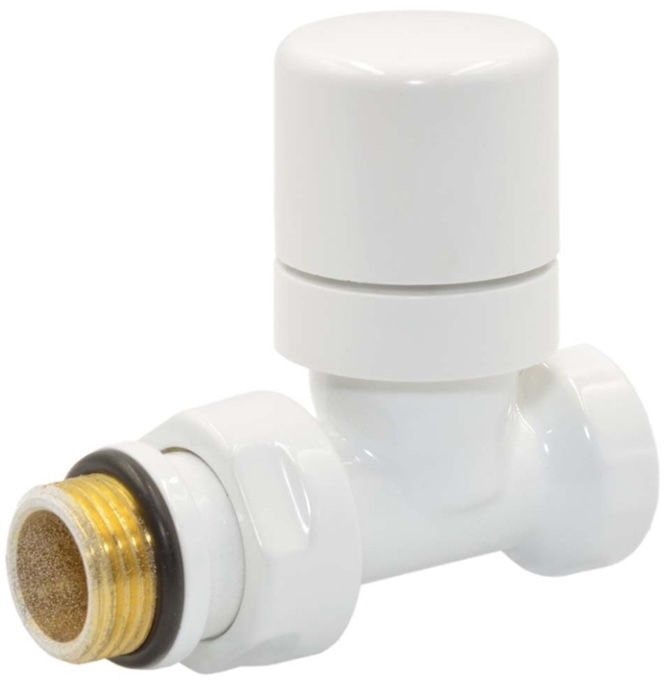 Кран радиаторный Carlo Poletti 1/2" прямой, белый V142710EF