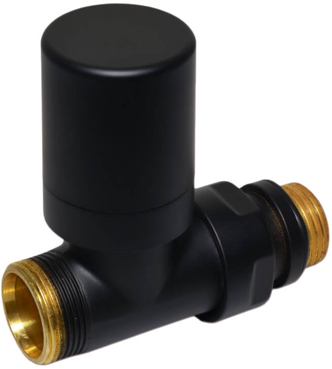 Кран радиаторный Carlo Poletti Compact 1/2"x24-19 Black Matte (V152511EFS9005O) цена 3443 грн - фотография 2