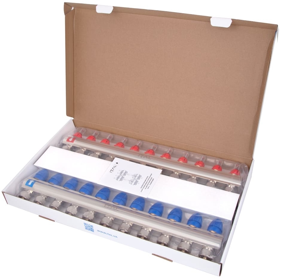 в продажу Колектор із витратомірами ITAL IT11-H2001 1"-3/4", євроконус, латунь - фото 3