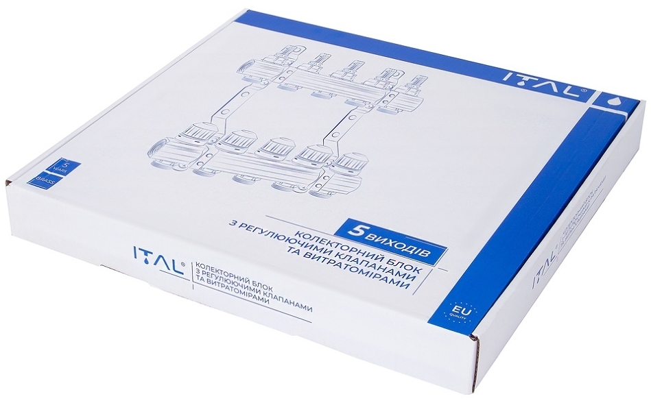 в продажу Колектор із витратомірами ITAL IT05-H2001 1"-3/4", євроконус, латунь - фото 3