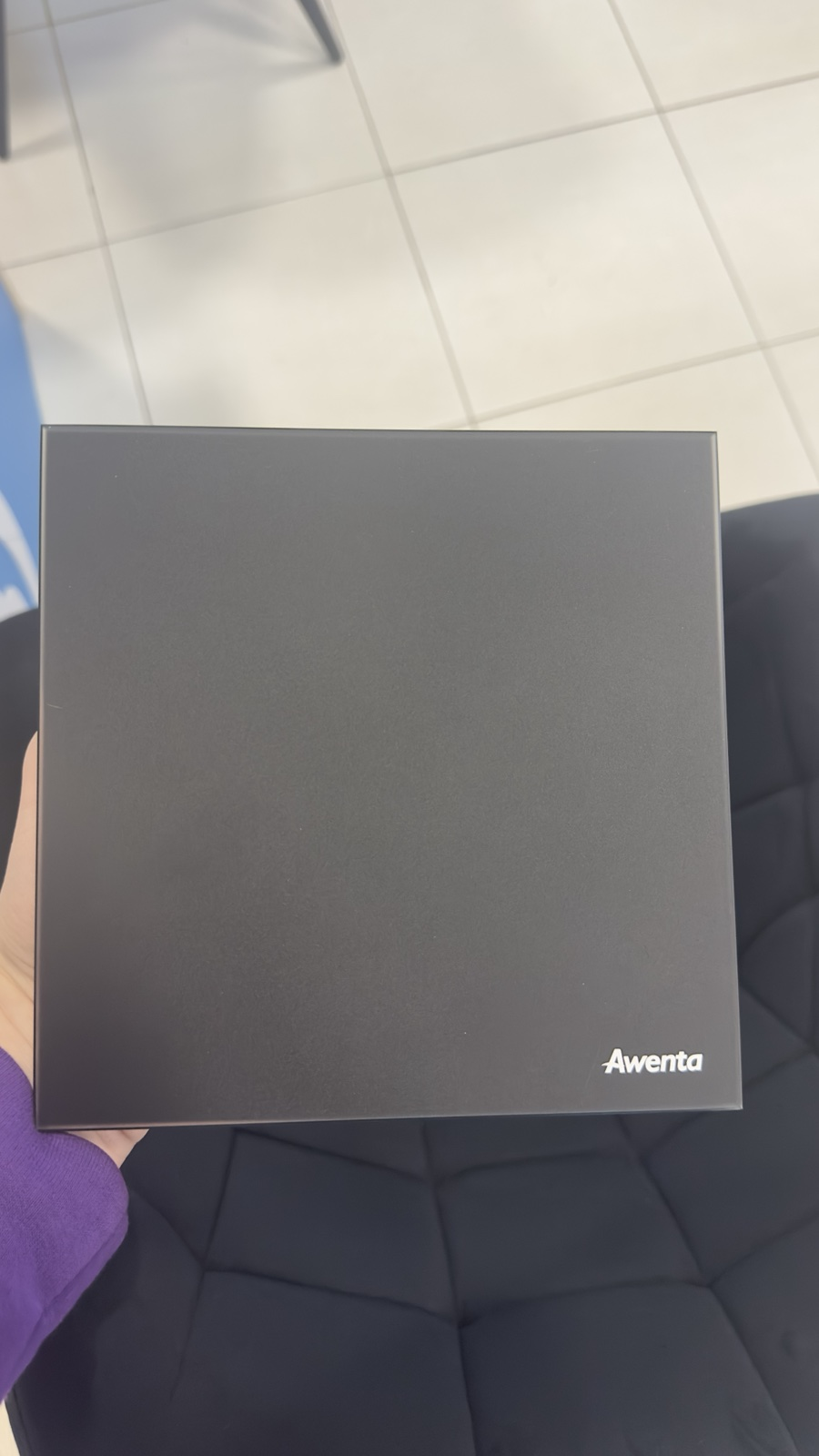 Крышка к вентилятору Awenta Trax PTGB125M Black Matte Glass уценка цена 635 грн - фотография 2