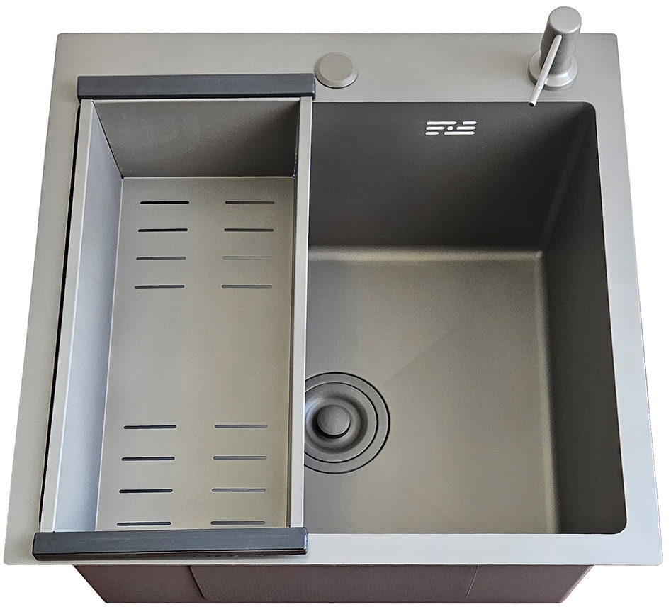 Кухонная мойка ITAL ID 6050-G, 600x500x215мм, нержавеющая сталь цена 4050 грн - фотография 2