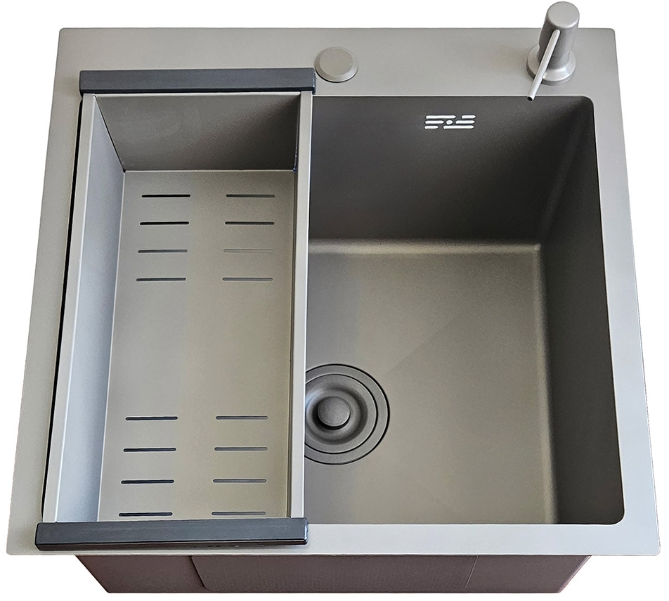 Кухонная мойка ITAL ID 5050-G, 500x500x215мм, нержавеющая сталь цена 3719 грн - фотография 2