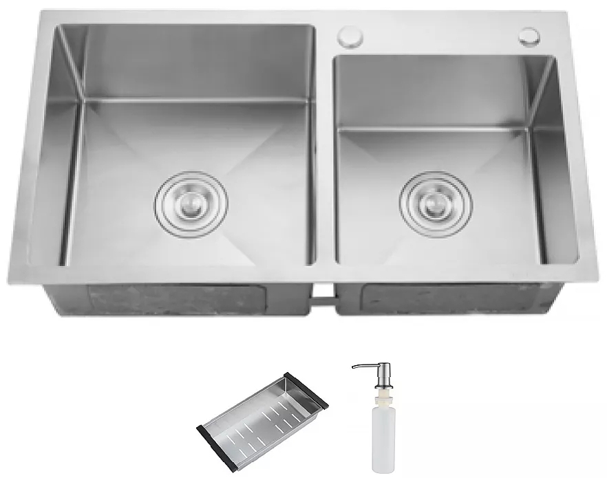 Кухонная мойка ITAL ID7541, 750x410x215мм, сатин цена 4928 грн - фотография 2