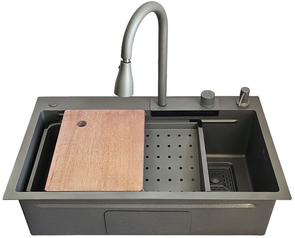 ITAL ID 7246-GC Profi 720x460x215мм, со смесителем, серый