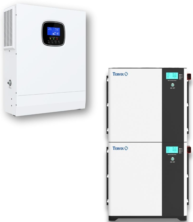Tervix BANKA Pro Line (5 kWh) - Tervix Pro Line S 10kW + Tervix Pro Line LiFePO4 51,2V 100 Ah, 697411