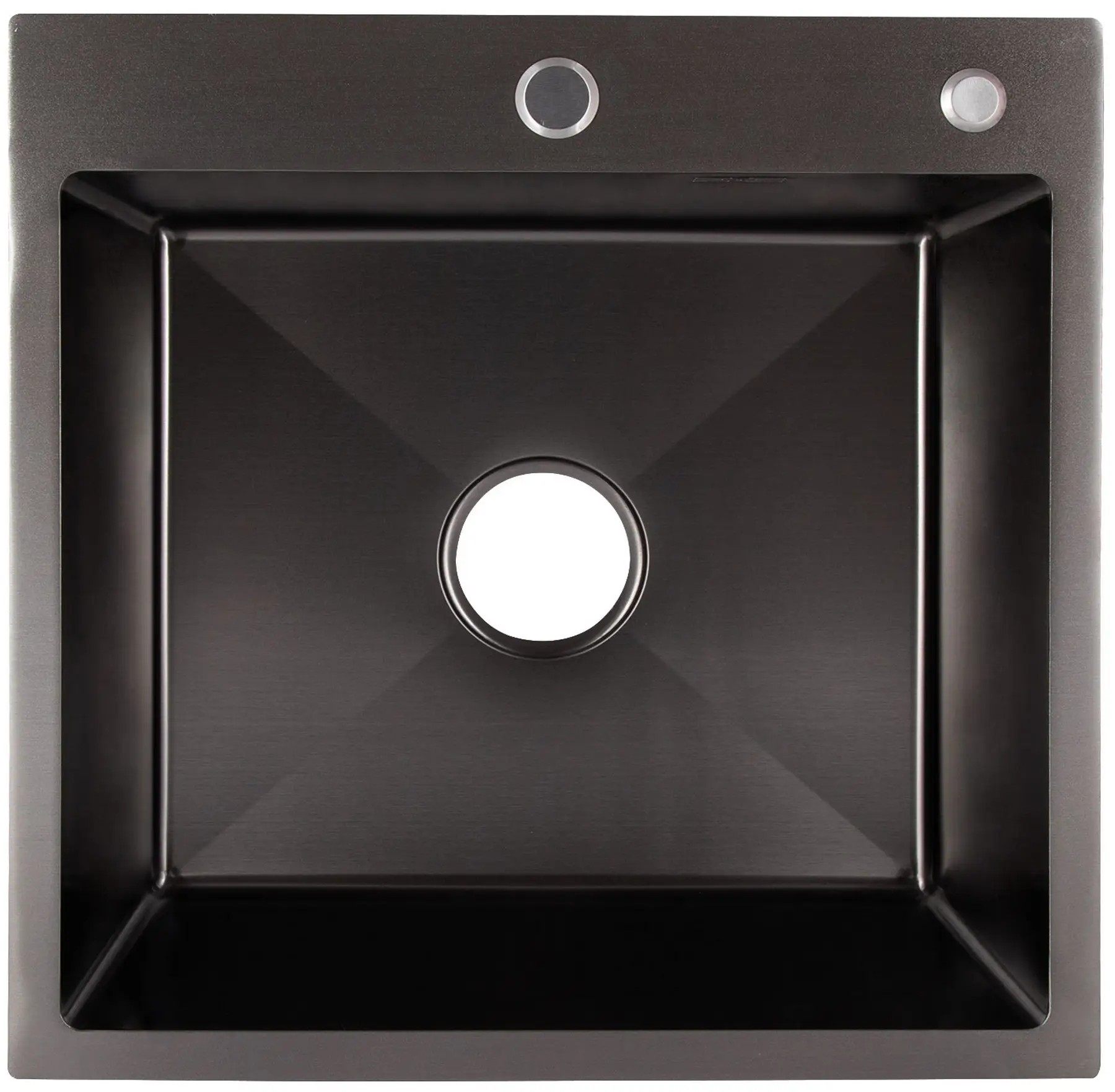 Кухонна мийка Lidz Handmade H5050B 3,0/0,8 мм Brushed Black PVD (LDH5050BPVD43619) уцінка