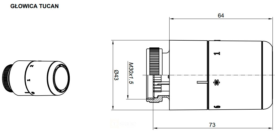 Vario Term Tucan GS.10C White (000M665A106) Габаритные размеры