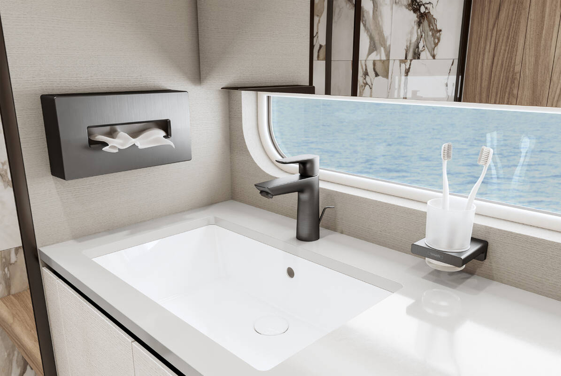 Диспенсер для салфеток Hansgrohe AddStoris 6.2x14.5x25.5 см Brushed Black Chrome 41774340 цена 4908 грн - фотография 2