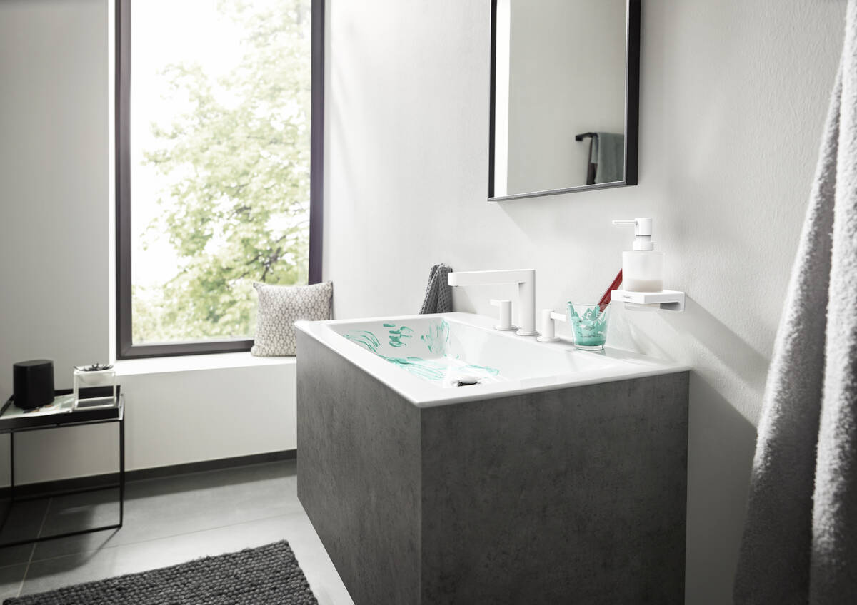 Дозатор жидкого мыла Hansgrohe AddStoris Matt White 41745700 цена 3927 грн - фотография 2