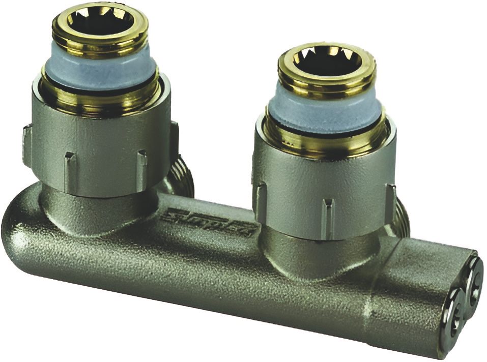 Перехресний вузол підключення Simplex тип E1/50 кутовий, 1/2"x3/4" (F10077)