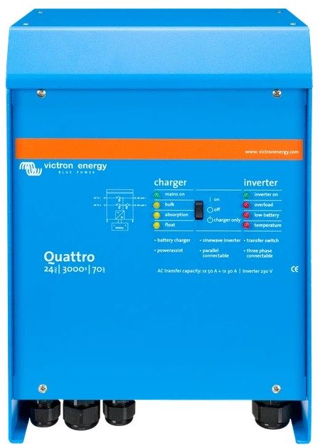 Инвертор гибридный Victron Energy Quattro 24/3000/70-50/50 (QUA243020010)