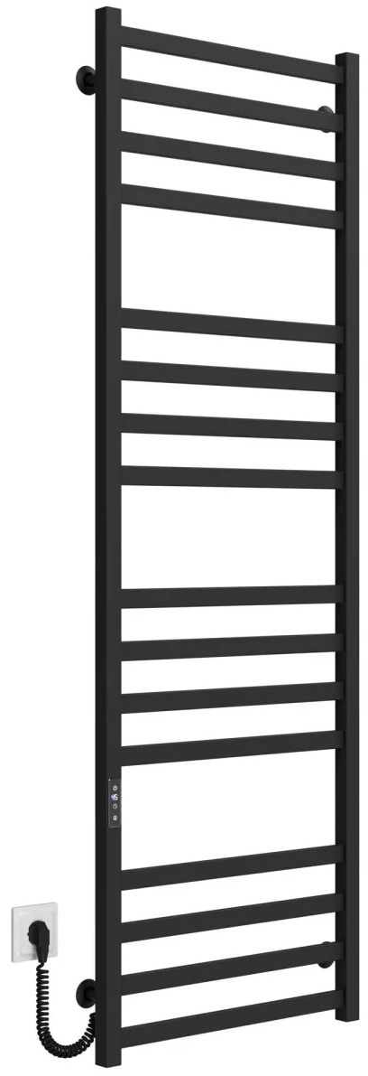 Полотенцесушитель Deffi Avast ЧФ П16 600x1600 Е Черный, JD04, Левое подключение (B.AV.160.60.16.E.B.L.2) цена 10621 грн - фотография 2