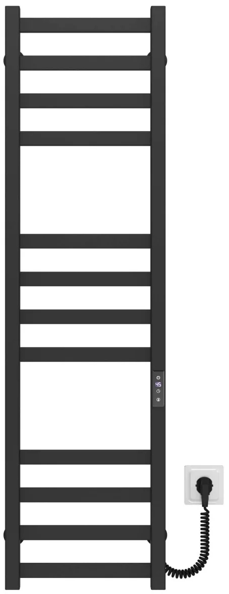 Полотенцесушитель Deffi Avast ЧФ П12 300x1200 Черный, JD04, Правое подключение (B.AV.120.30.12.E.B.R.2)
