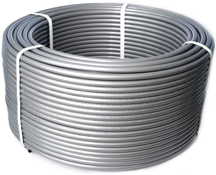 Труба для теплого пола Grandi Therm PE-RT Evoh Grey 16х2,0 мм, бухта 100 м (GT-208001)