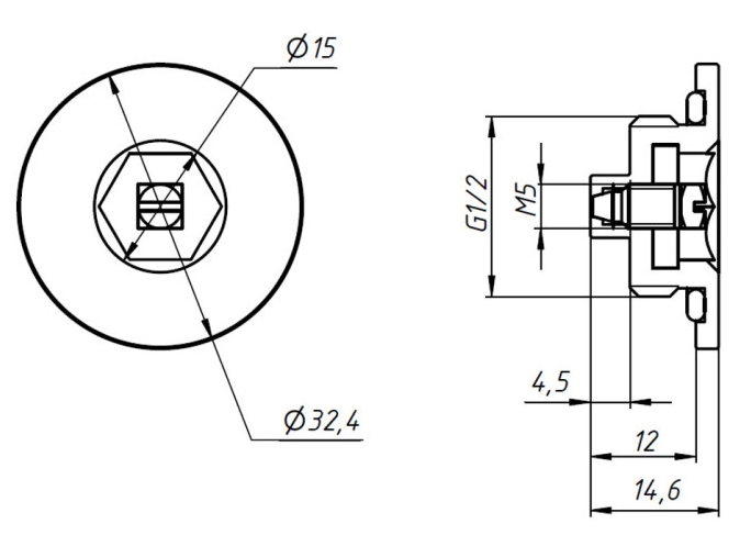 Navin 1/2, 25-212777-0032, чорний Габаритні розміри