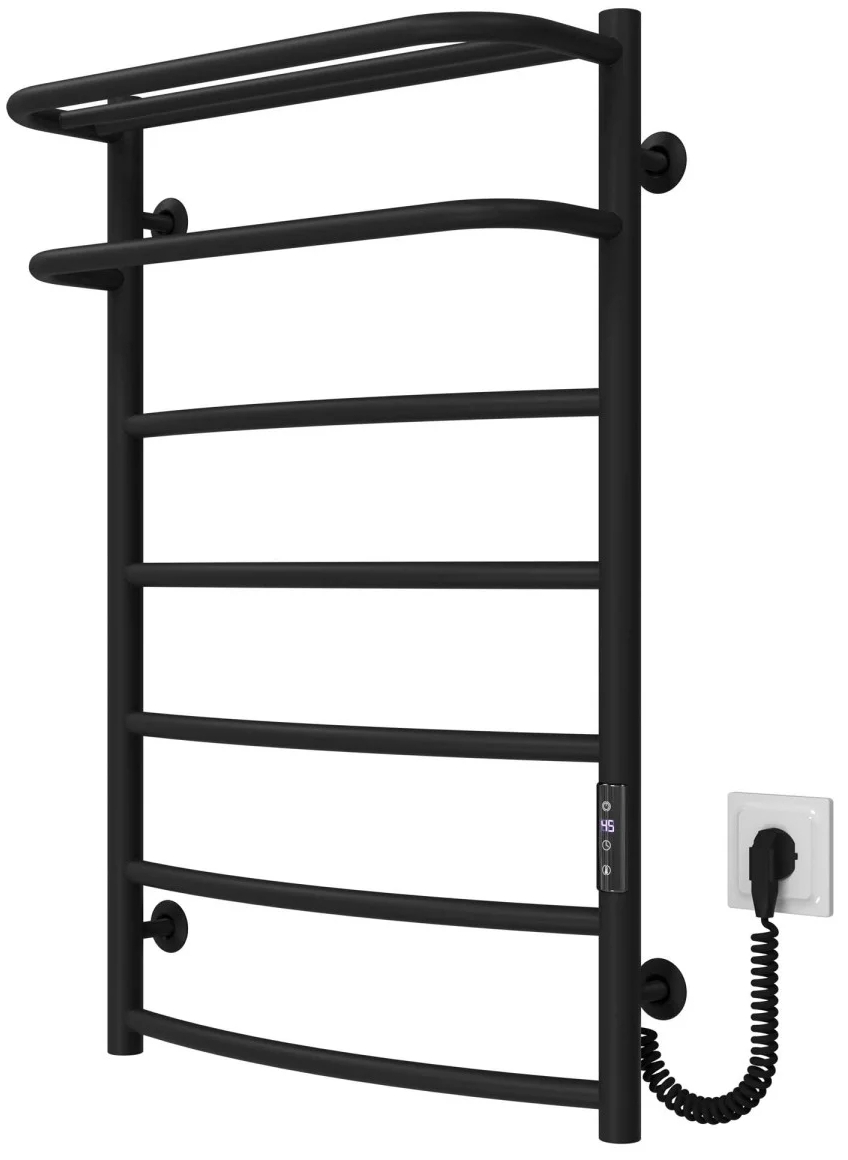 Полотенцесушитель Deffi Отель П7 500*800 Е Черный, JD03, Правое подключение (C.OD.80.50.7.E.B.R.1) цена 7980 грн - фотография 2