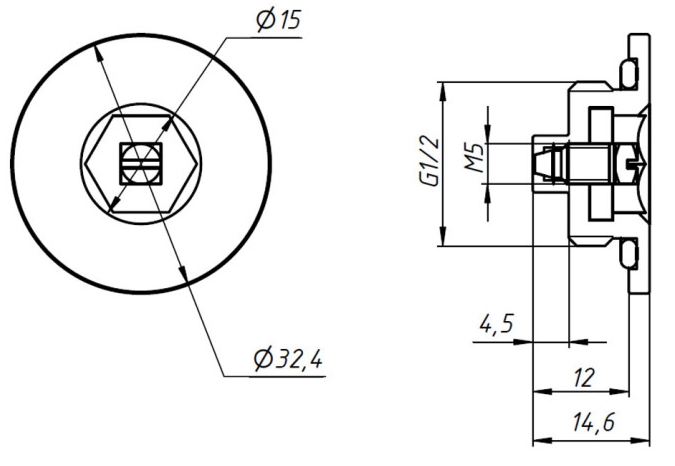 Navin 1/2, 25-112777-0032, білий Габаритні розміри