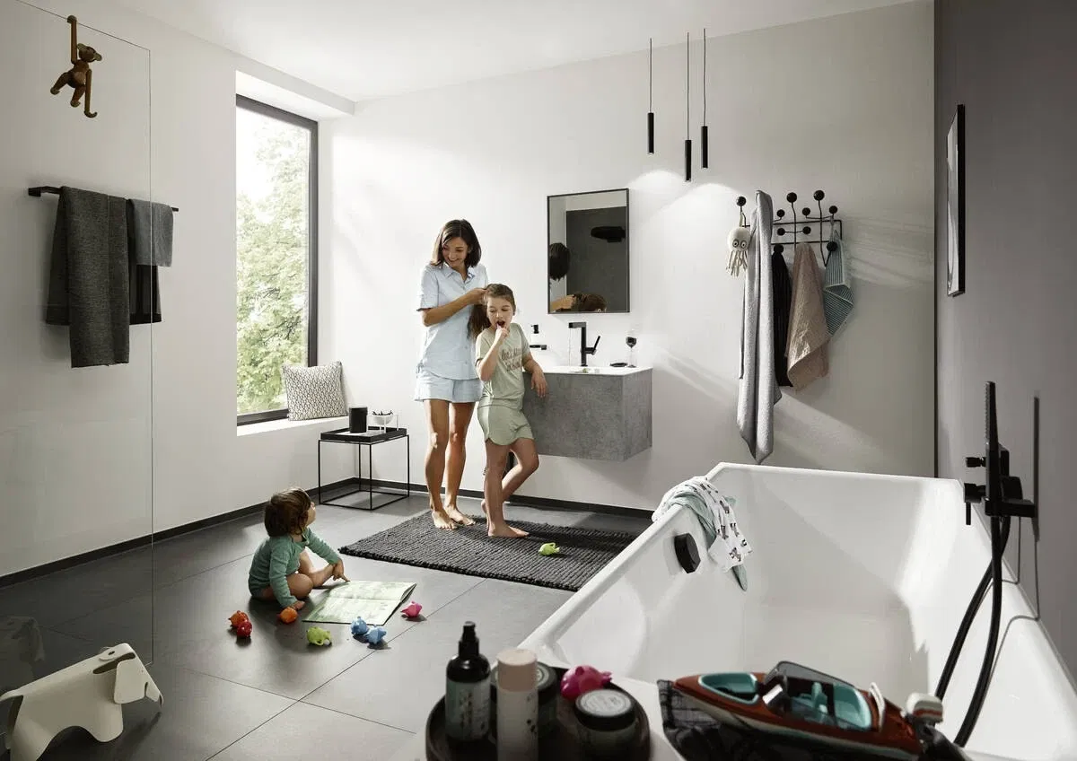 Держатель для полотенец двойной Hansgrohe AddStoris 62.6/64.8x12.4 см Matt Black 41743670 цена 5987 грн - фотография 2