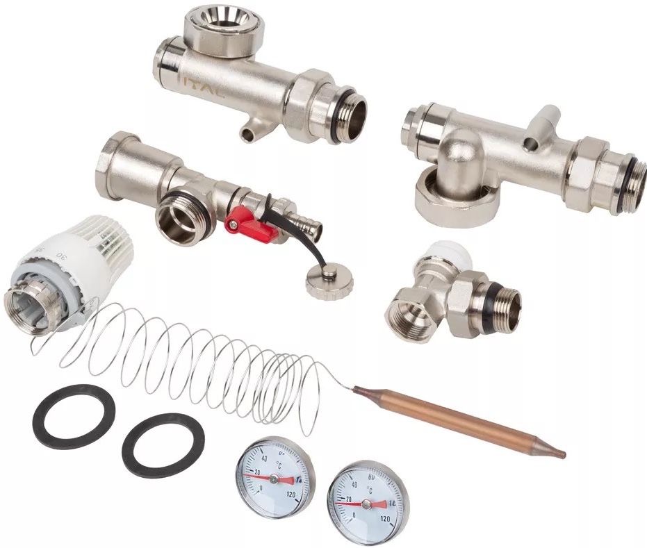 Насосно-смесительный узел ITAL MG1-B 1"x3/4" терм. клапан угловой, без насоса цена 3314 грн - фотография 2