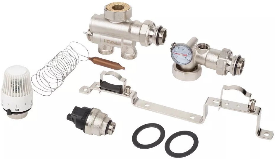 Насосно-смесительный узел ITAL MS1-C 1"x1", нижнее подключение цена 3697 грн - фотография 2