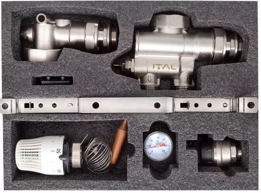 в продаже Насосно-смесительный узел ITAL MS1-C 1"x1", нижнее подключение - фото 3