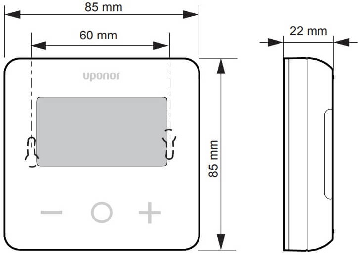 Uponor Base 230 V T-27 (1120075) Габаритные размеры
