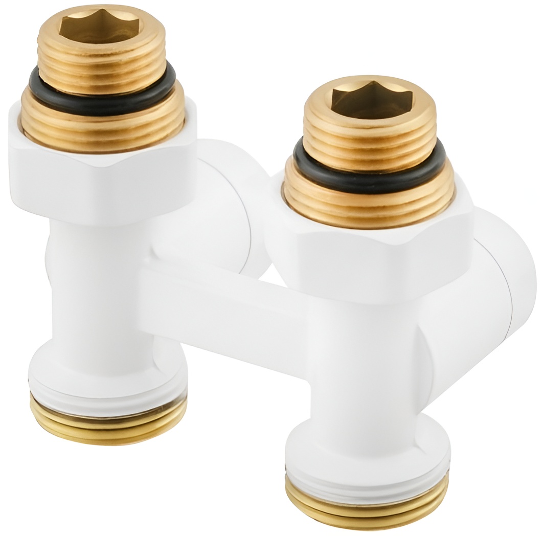 Узел нижнего подключения Raftec 1/2"x3/4", прямой, White (DHRKS11-W) цена 984 грн - фотография 2