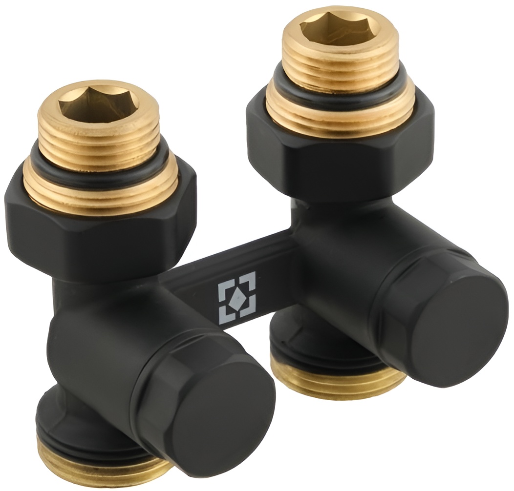 Узел нижнего подключения Raftec 1/2"x3/4", прямой, Black (DHRKS11-B)