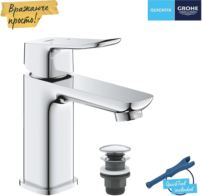 Змішувач Grohe QuickFix Dice S-Size 1018570000 ціна 4539 грн - фотографія 2