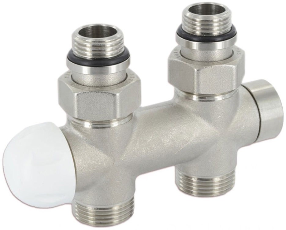 Вузол нижнього підключення Carlo Poletti Twin Thermo 1/2" Зx3/4" EK 50 мм, прямий (V37512QSB)