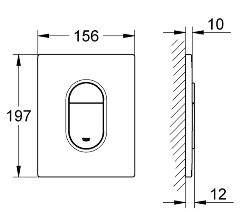 Grohe Arena Cosmopolitan 38844KF0 Габаритные размеры