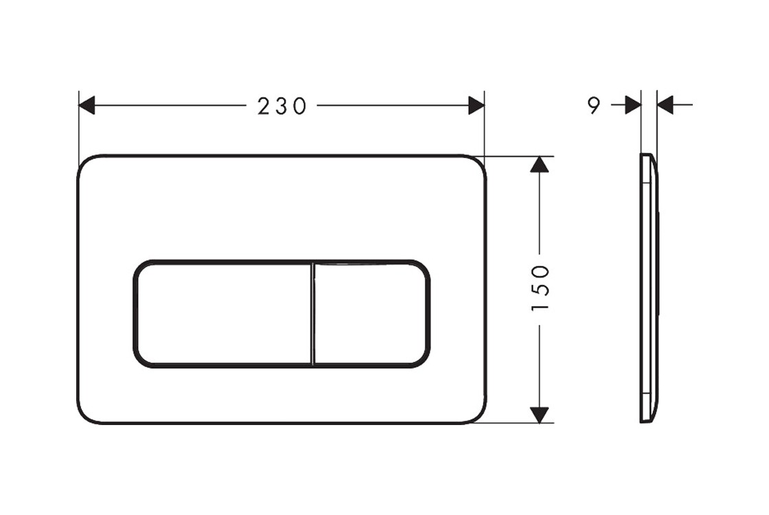 Hansgrohe iFrame Original Q White 66001450 Габаритні розміри