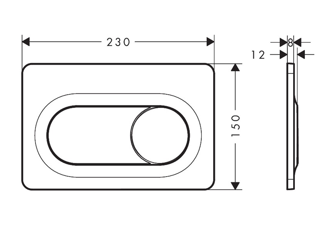 Hansgrohe iFrame Original S White 66002450 Габаритні розміри