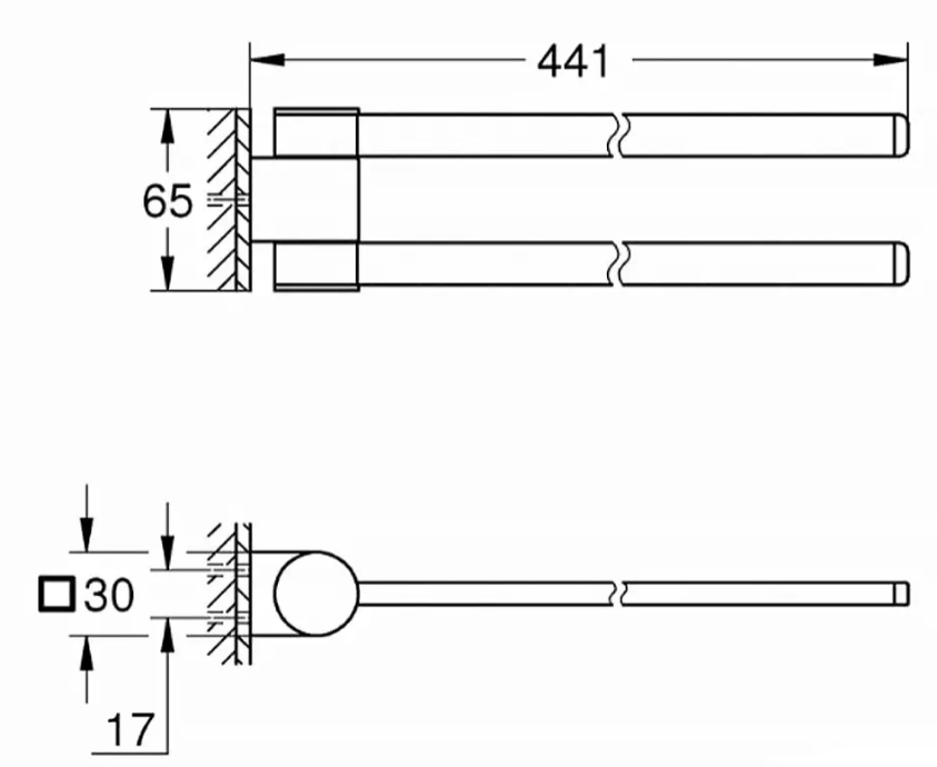 Grohe Selection (41219KF0) Габаритные размеры