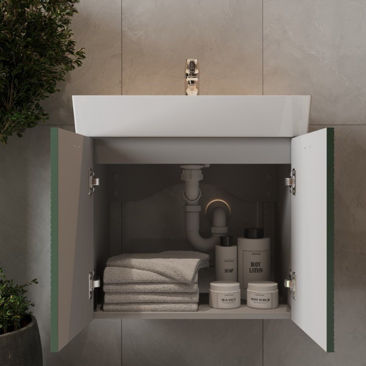 Тумба с умывальником Devit Flow, 50 см (484050E) характеристики - фотография 7