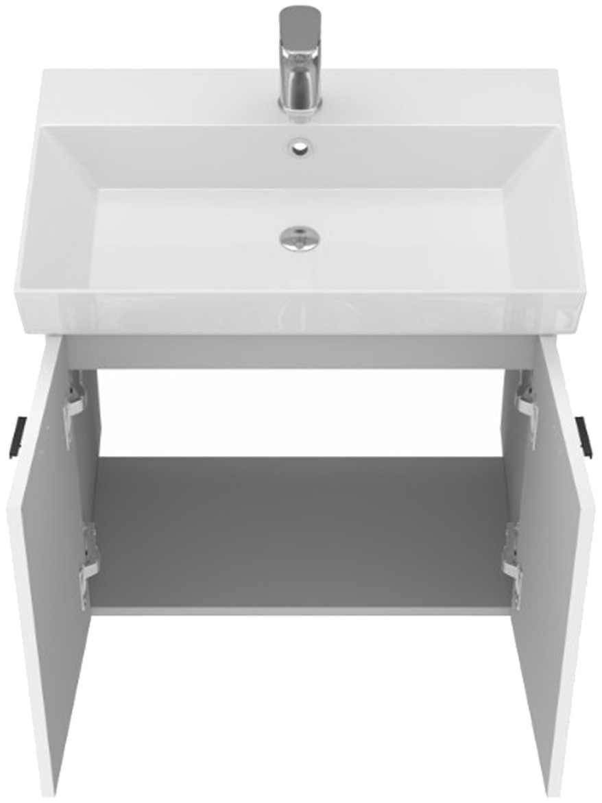 Тумба с умывальником Devit Flow, 60 см (484060W) отзывы - изображения 5