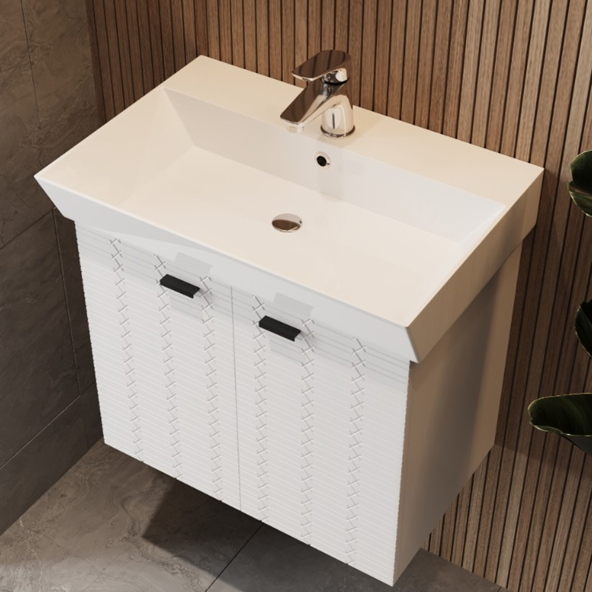 Тумба с умывальником Devit Flow, 50 см (484050W) характеристики - фотография 7