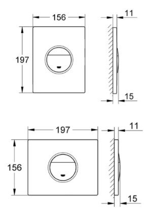 Grohe Nova Cosmopolitan 38765SH0 Габаритные размеры