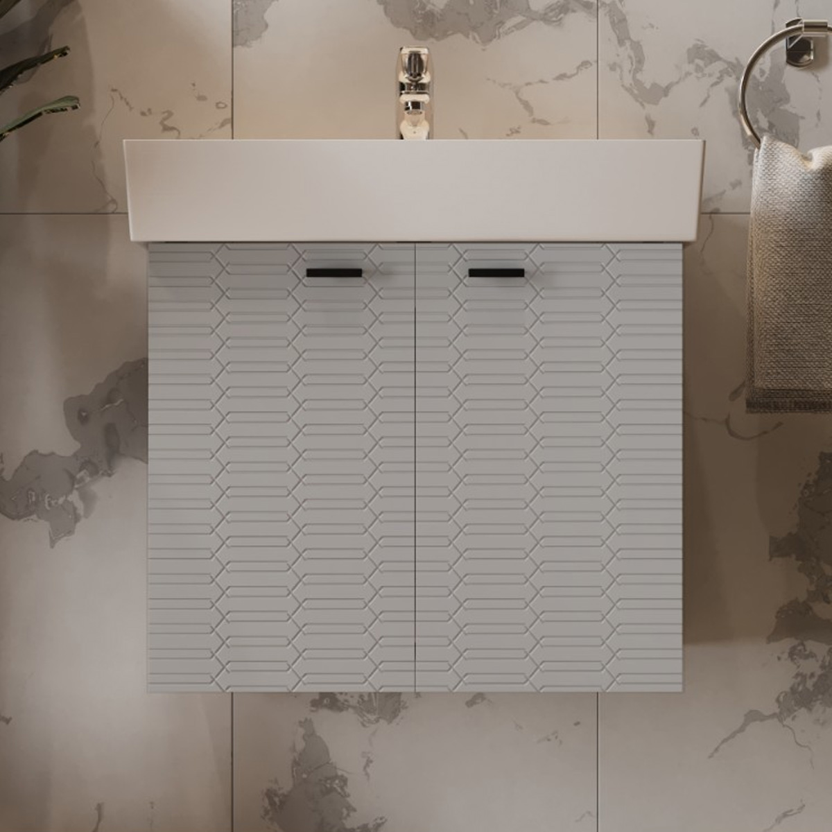 Тумба с умывальником Devit Flow, 50 см (484050G) отзывы - изображения 5