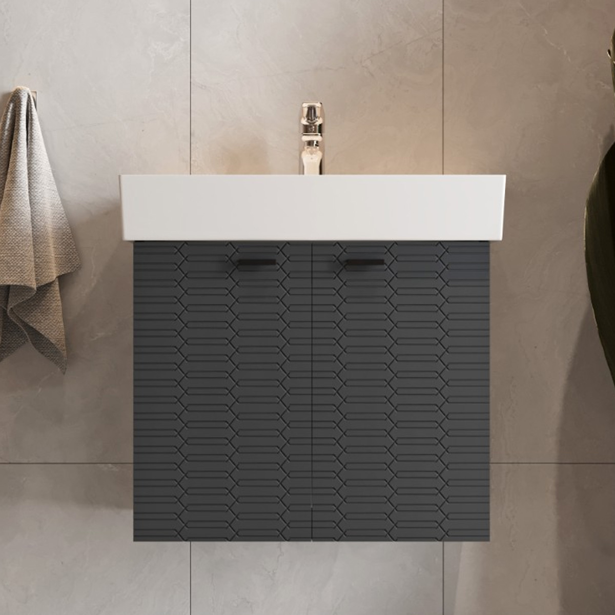 Тумба с умывальником Devit Flow, 60 см (484060A) отзывы - изображения 5