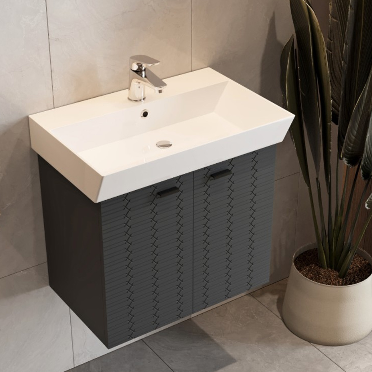 Тумба с умывальником Devit Flow, 60 см (484060A) инструкция - изображение 6