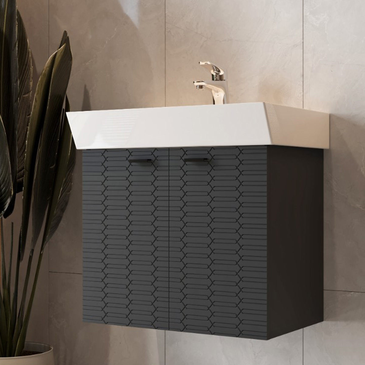 Тумба с умывальником Devit Flow, 60 см (484060A) характеристики - фотография 7