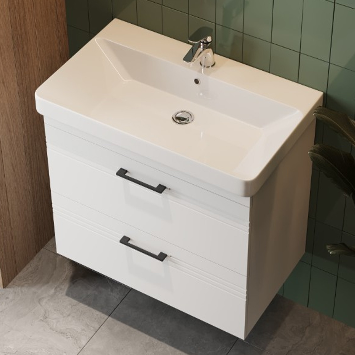 Тумба з умивальником Devit Urbanis, 60 см (454060W) інструкція - зображення 6