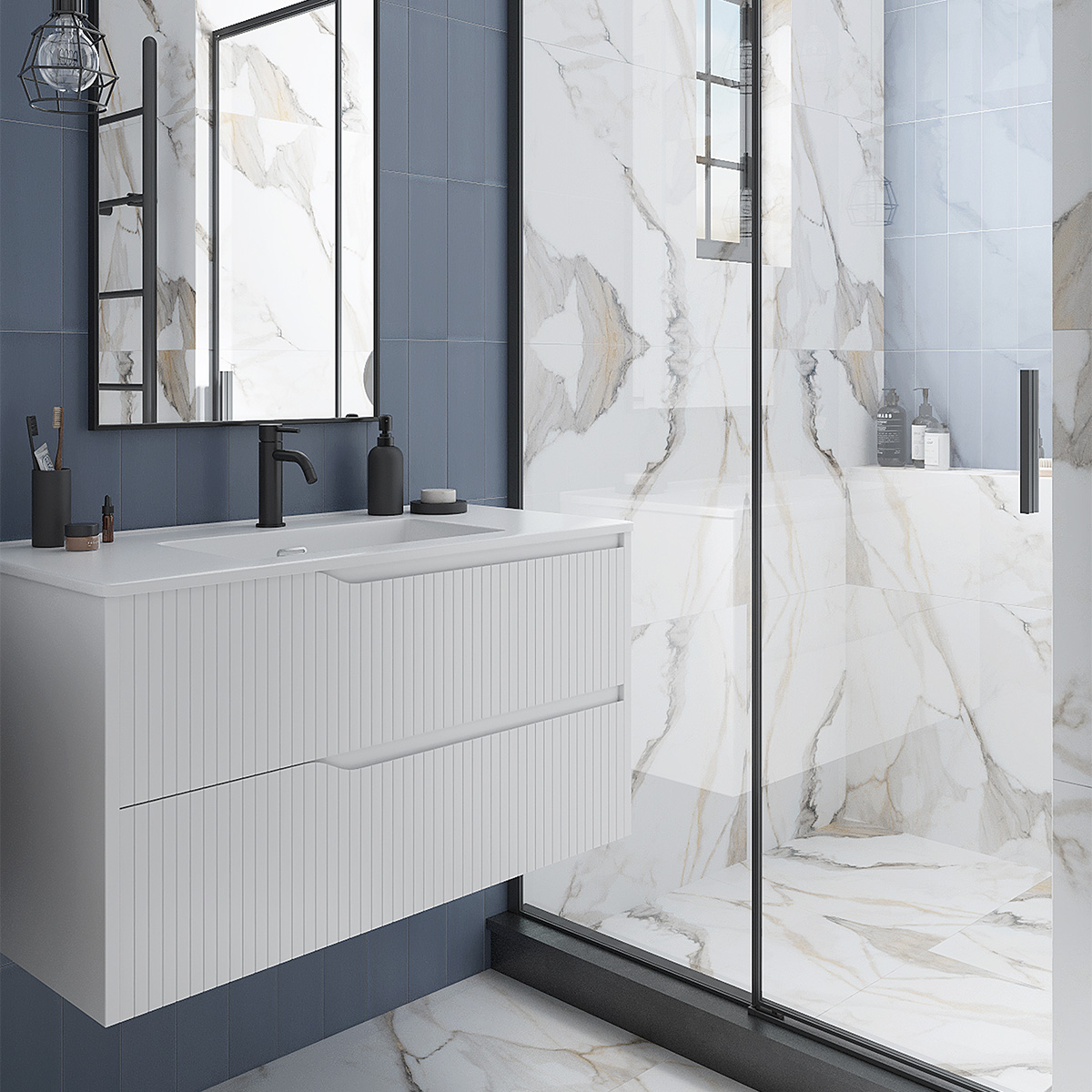 в продаже Тумба с умывальником Devit Style, 80 см (442080W) - фото 3