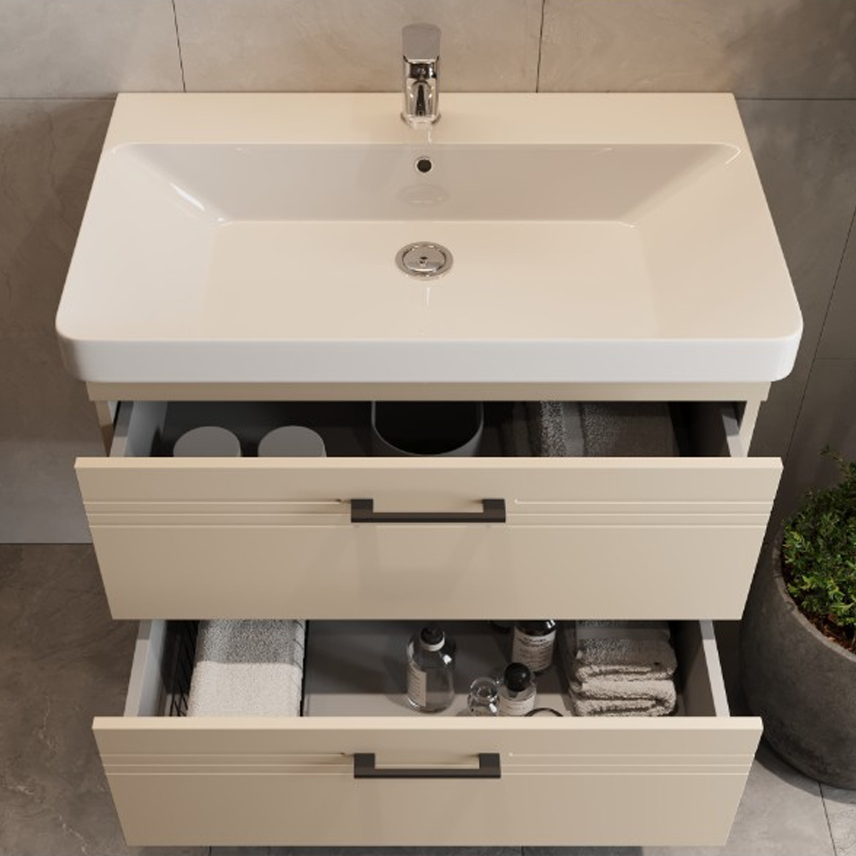 Тумба з умивальником Devit Urbanis, 60 см (454060BE) огляд - фото 8