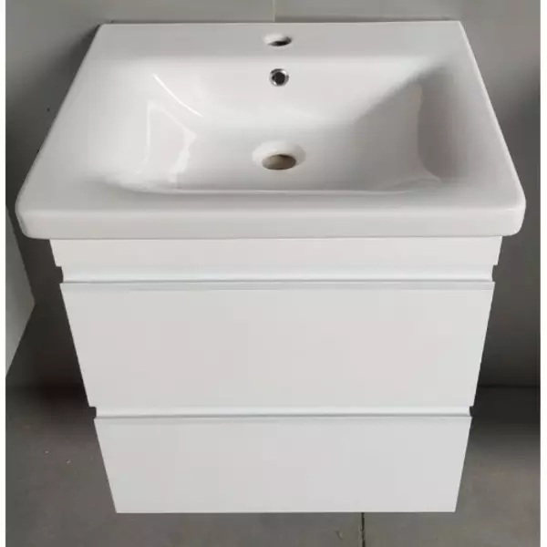 Тумба з умивальником Devit Frame, 55 см (753055W) відгуки - зображення 5