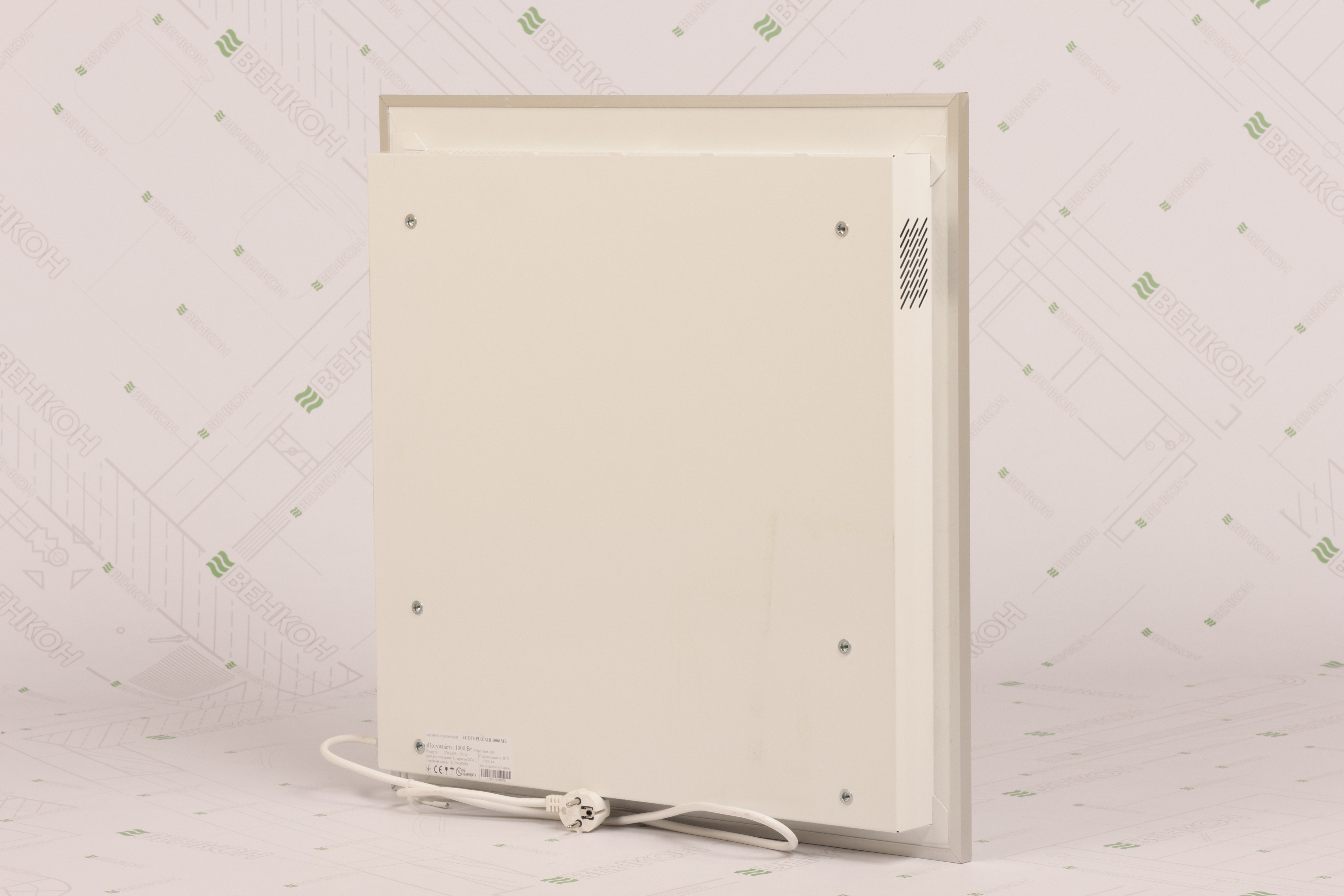 Панельний обігрівач Ecoteplo Air 1000 ME сірий лофт (Уцінка) зовнішній вигляд - фото 9