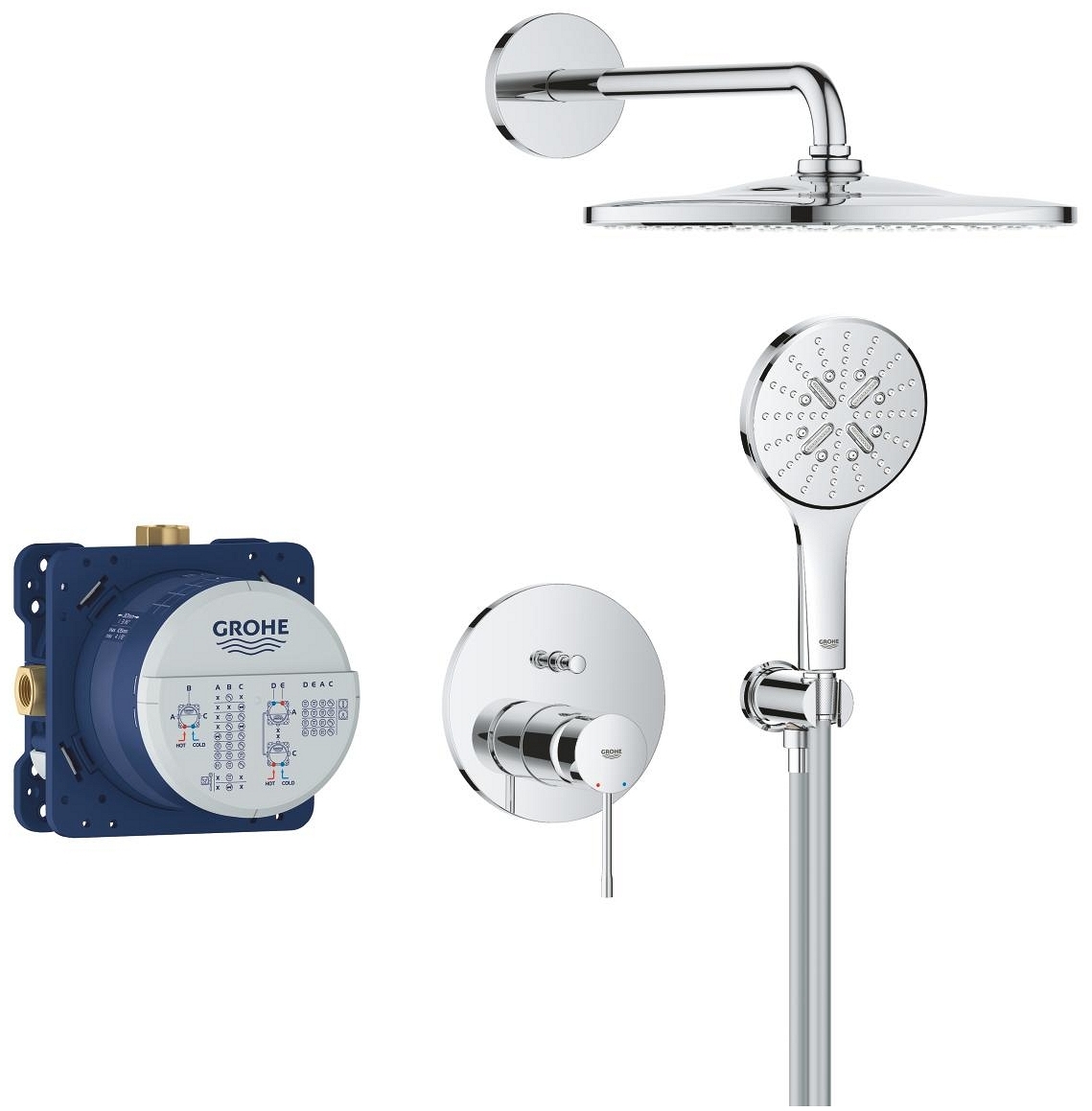 Душова система Grohe Essence Rainshower Mono 310 25287000 ціна 27030 грн - фотографія 2